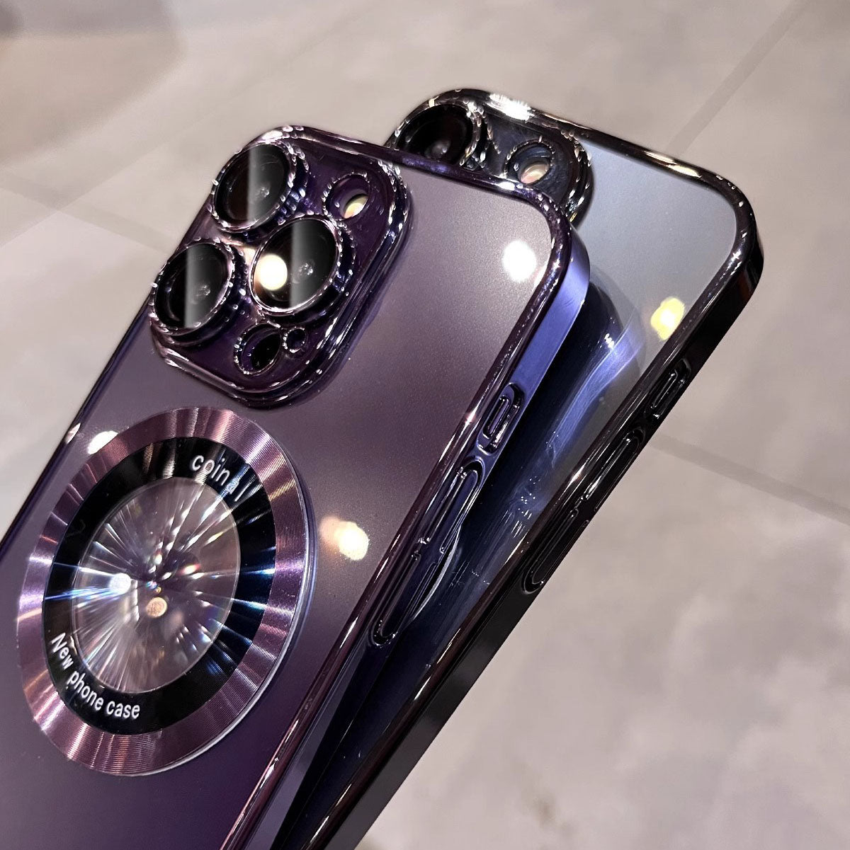 Magnetic Magsafe Electroplated Clear Camera Screen All-inclusive Protective iPhone Case