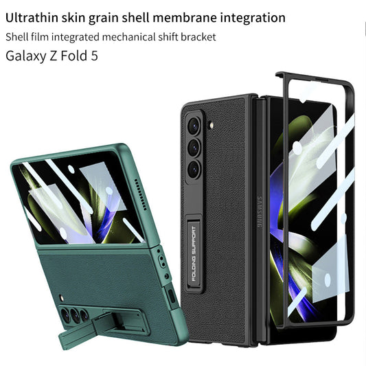 Leather Samsung Galaxy Z Fold5 Case With Film Kickstand - mycasety2023 Mycasety
