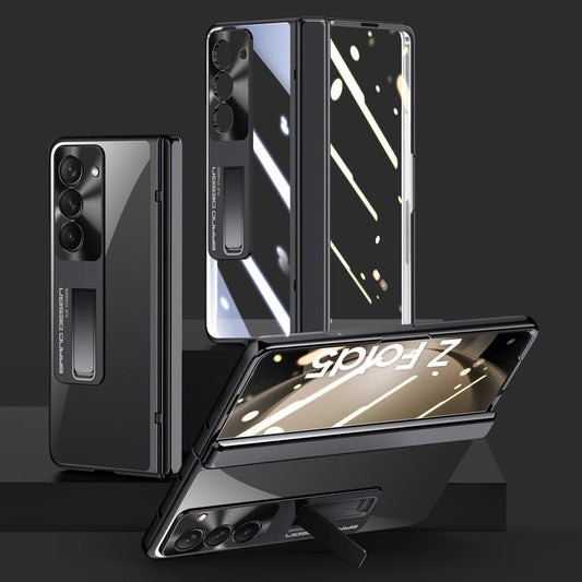 Electroplate Aluminum Bracket Lens Protection Phone Case For Samsung Galaxy Z Fold5 Fold4