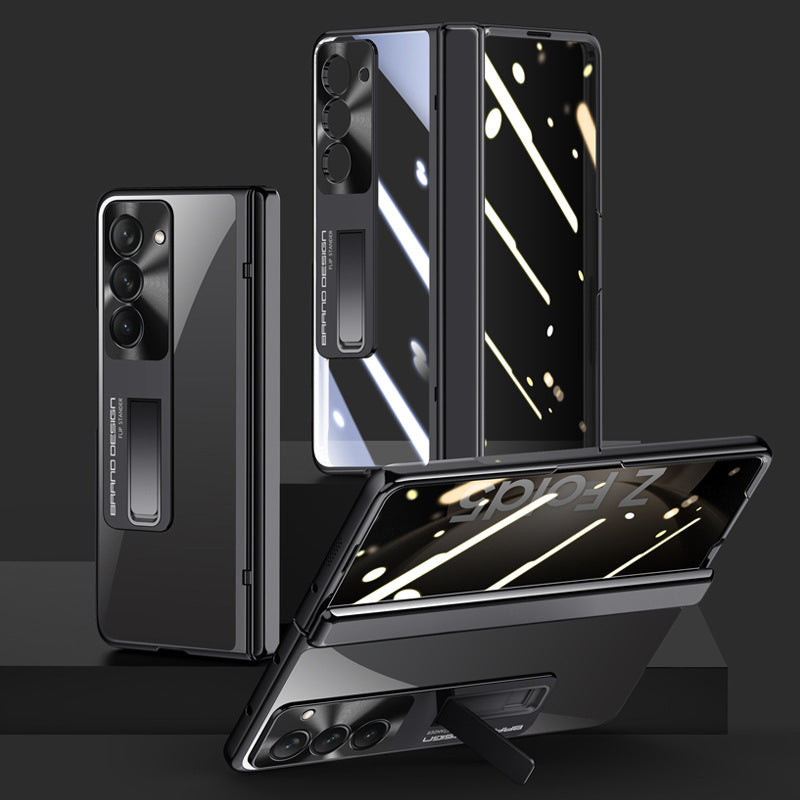 Electroplate Aluminum Bracket Lens Protection Phone Case For Samsung Galaxy Z Fold5 Fold4