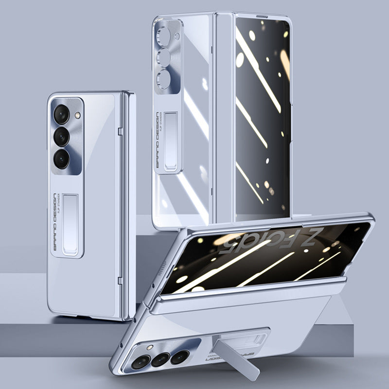 Electroplate Aluminum Bracket Lens Protection Phone Case For Samsung Galaxy Z Fold5 Fold4