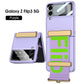Original Leather Strap Holder Back Screen Glass Hard Cover For Samsung Z Flip4 Flip3 5G - GiftJupiter