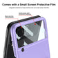 Original Leather Strap Holder Back Screen Glass Hard Cover For Samsung Z Flip4 Flip3 5G - GiftJupiter