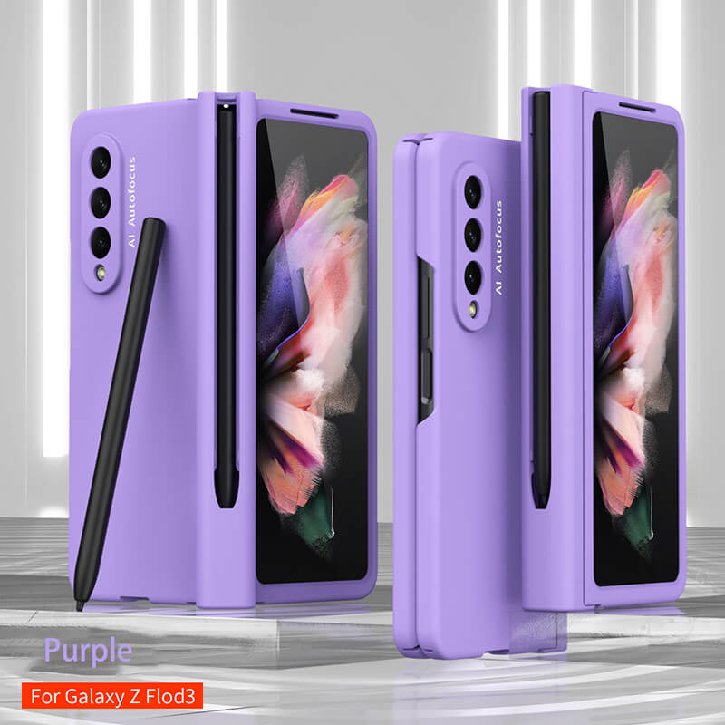 Luxury Hinge Shell Screen Protector Film Case For Samsung Galaxy Z Fold3 5G - GiftJupiter