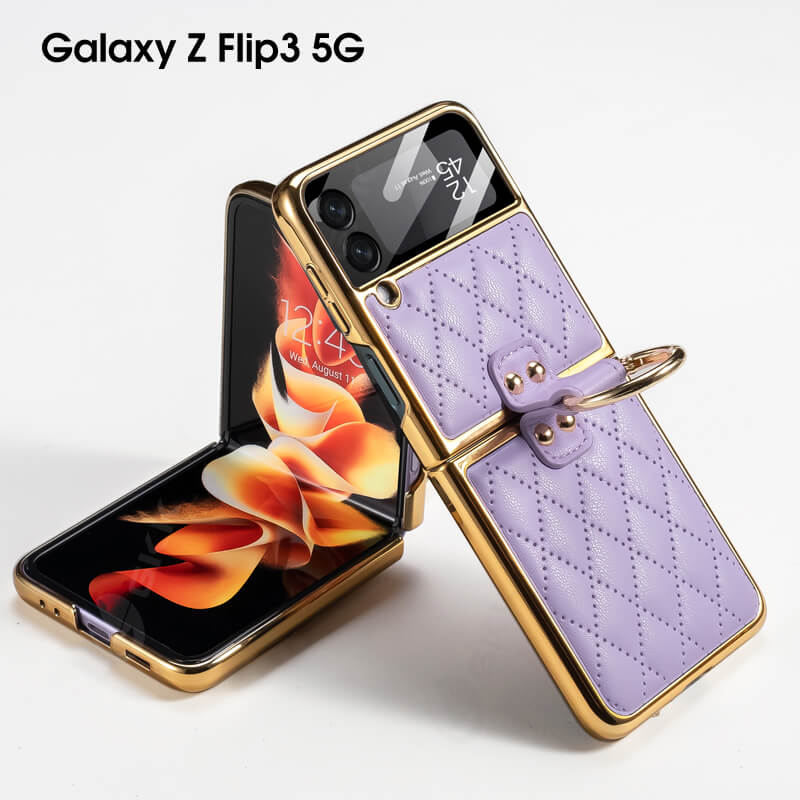 Creative Electroplating Diamond Protective Cover For Samsung Galaxy Z Flip4 Flip3 5G - GiftJupiter
