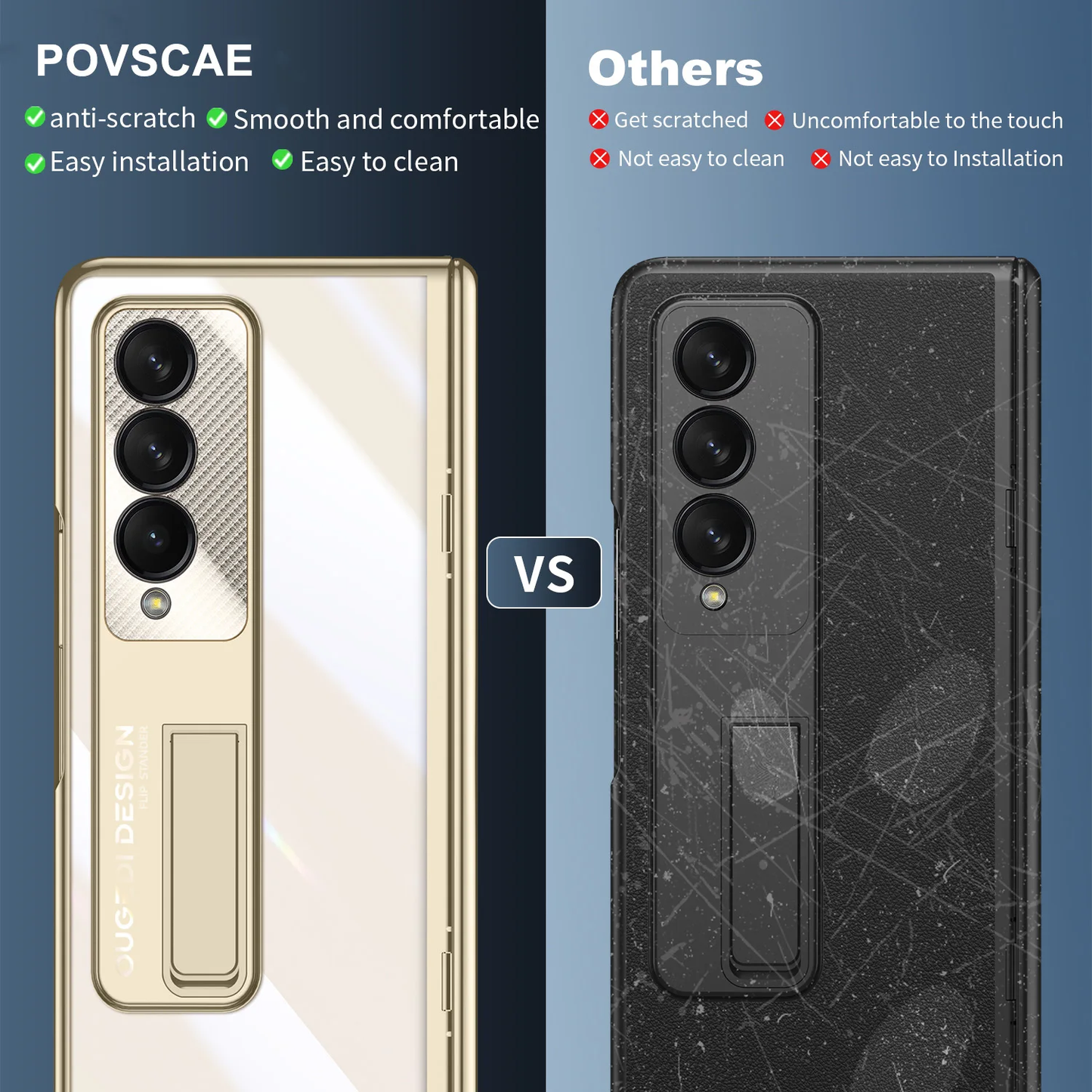 Electroplate Aluminum Bracket Lens Protection Phone Case For Samsung Galaxy Z Fold5 Fold4