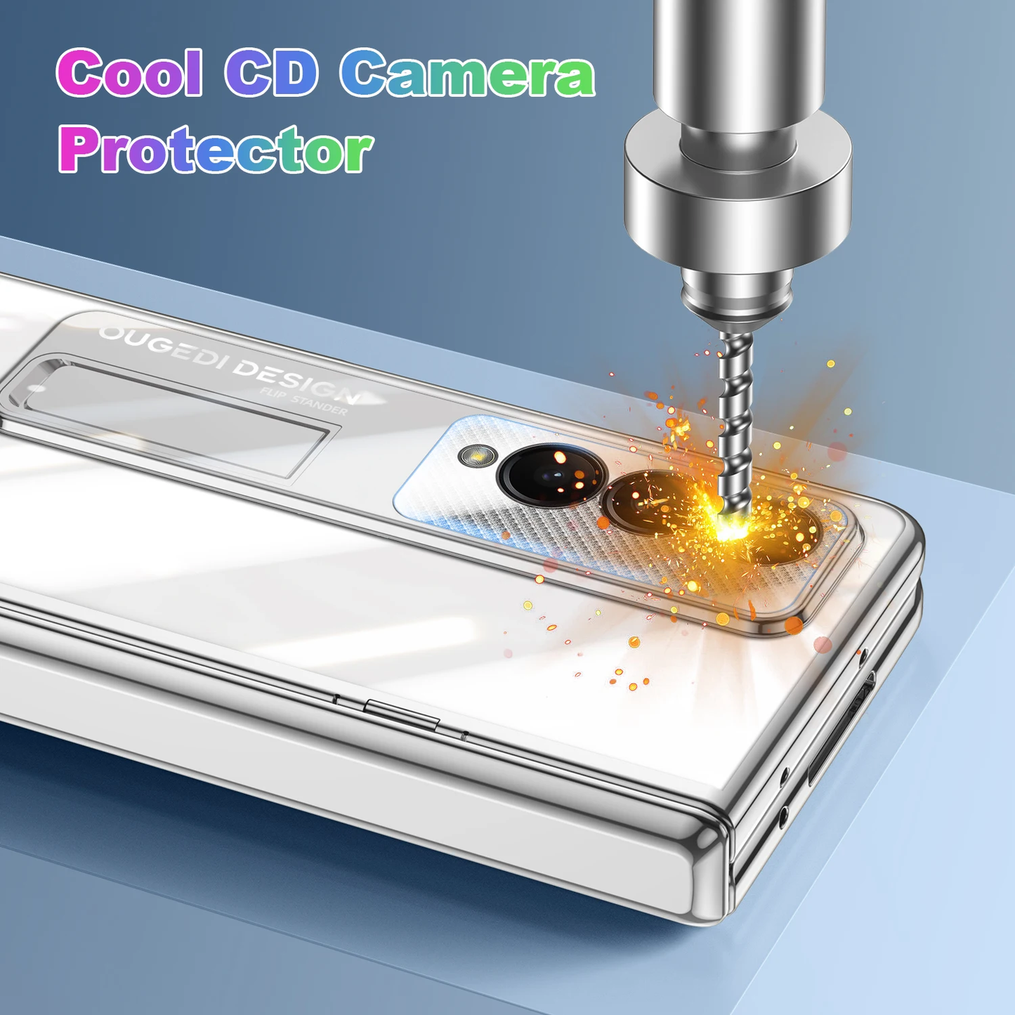 Electroplate Aluminum Bracket Lens Protection Phone Case For Samsung Galaxy Z Fold5 Fold4