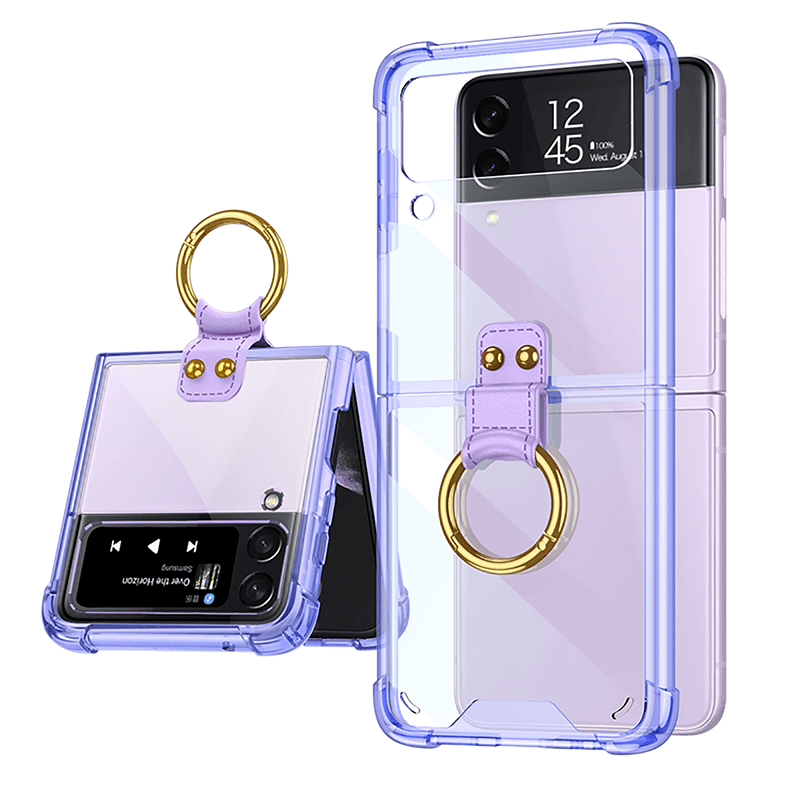 Transparents Airbag Ring Holder Anti-knock Protection Cover For Samsung Galaxy Z Flip 3 5G - GiftJupiter