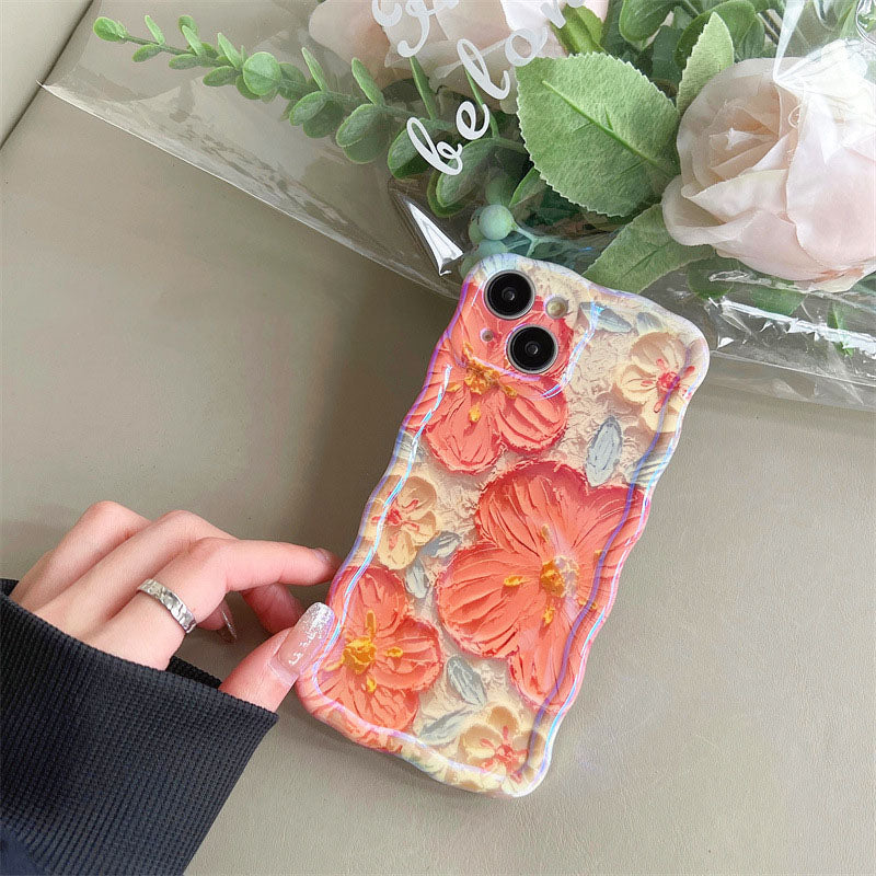 Oil Painting Flowers iPhone Case