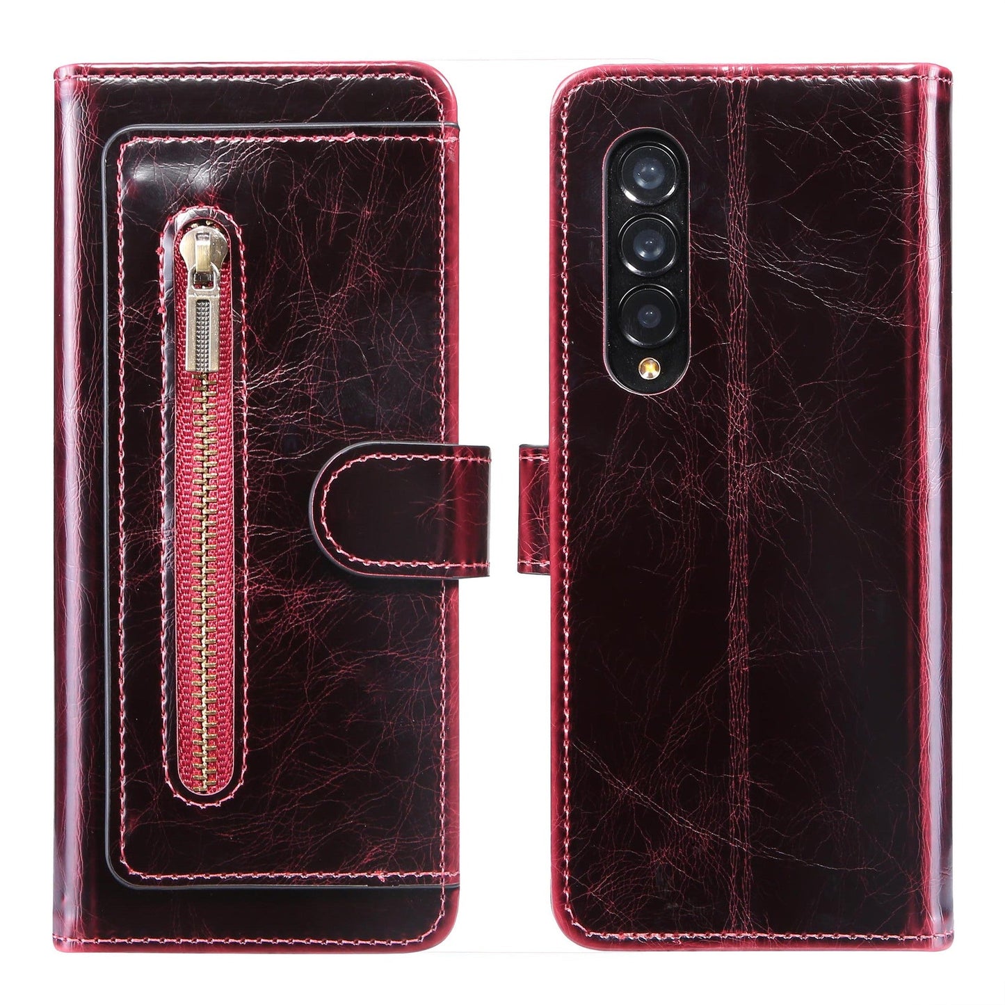 Leather Cardholder Case Wallet Cover For Samsung Galaxy Z Fold3 Fold4 5G - GiftJupiter