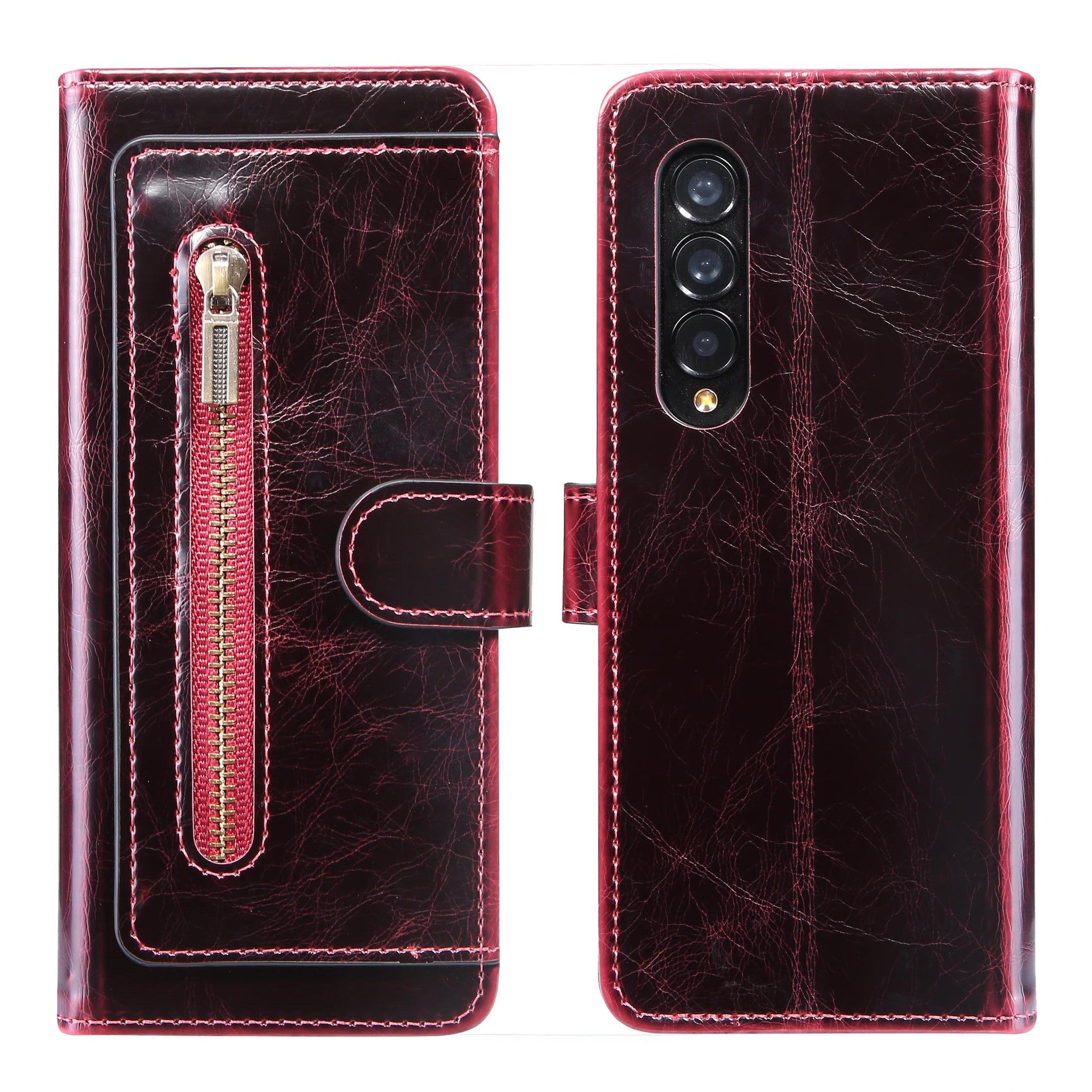 Leather Cardholder Case Wallet Cover For Samsung Galaxy Z Fold3 Fold4 5G - GiftJupiter