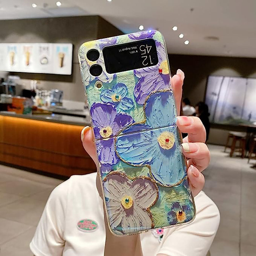 Oil Painting Flower Samsung Galaxy Flip4 Flip3 Case