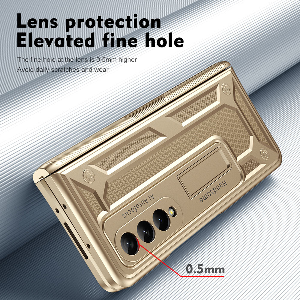 Magnetic Hinge Invisible Bracket Non-slip Phone Case For Samsung Galaxy Z Fold3 Fold4 5G With Back Screen Protector