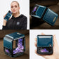 Luxury Leather Wallet Case - Samsung Galaxy Z Flip 4 3 5G - GiftJupiter